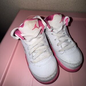 Jordan Kids Sneakers White Pink
